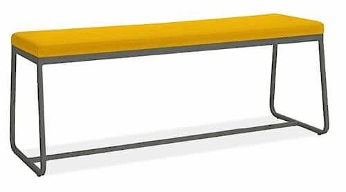 Banvıtle Siyah Metal Sarı Bench Puf
