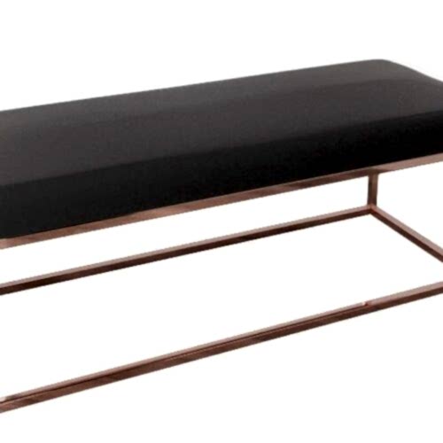 Kolpar Stil Koyu Gri Kumaş Bench Puf