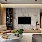Valles Kitaplıklı Mermer Tv Ünitesi TV052