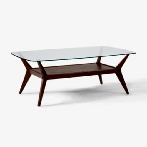Ceviz Camlı Orta Sehpa (AOS-011)