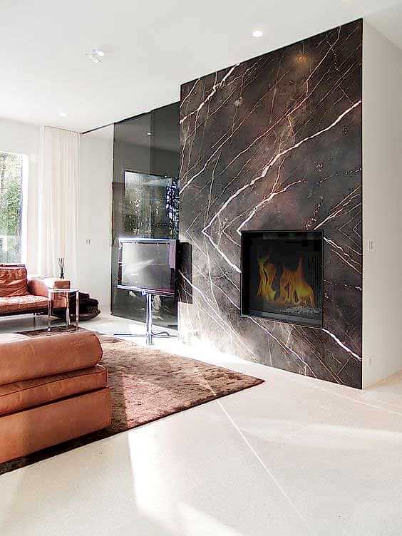 Bruno Perla Modern Mermer Şömine B0243