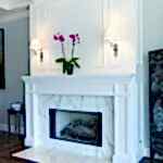 Modern Bianco Carrara Mermer Şömine B0244