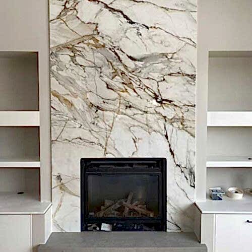 Calacatta Gold Mermer Şömine B0247