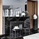 Nero Marquina Mermer Şömine B0250
