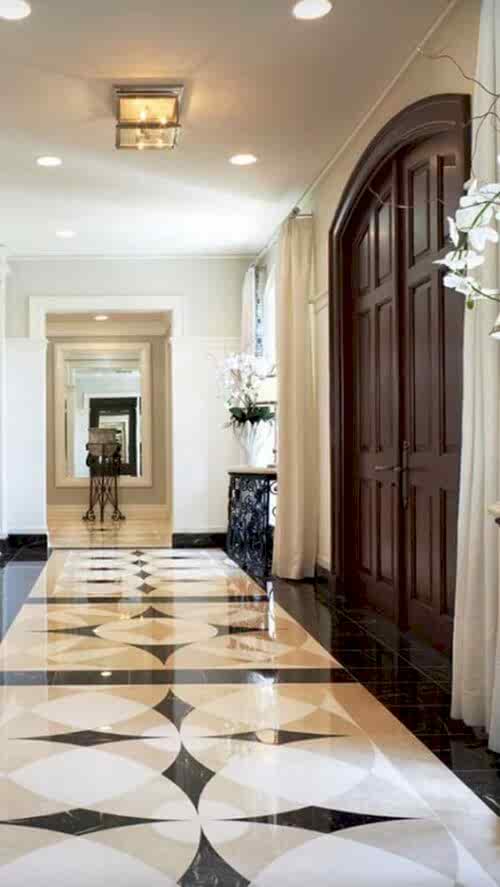 Otel Lobi Mermer Dekorlu Zemin Döşeme ZM052