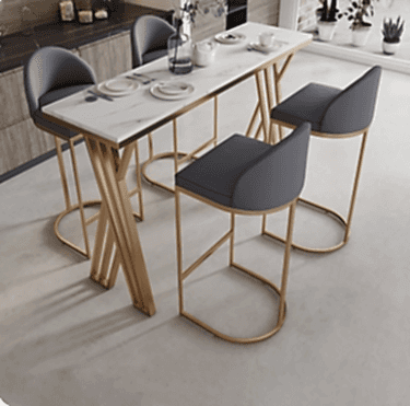 Casy Pirinç Detaylı Bar Masası(BM-012)