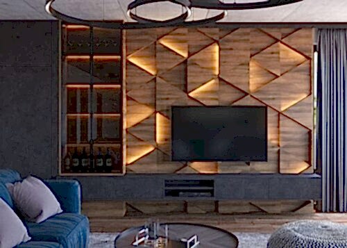 Lusia Ledli Ahşap Tv Ünitesi(AT-01)