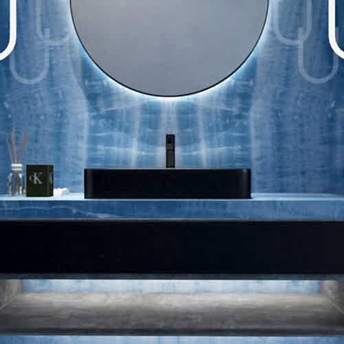 Blue Onyx Porselen Banyo Uygulama(PB-02)
