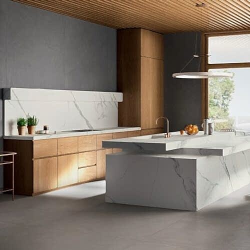 Calacatta White Fondovalle Porselen Tezgah Uygulaması (PTU-095)