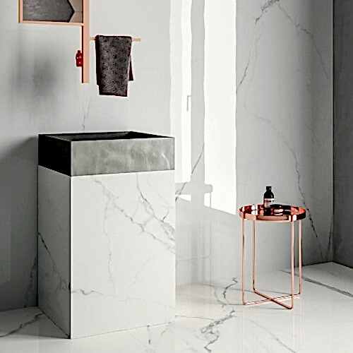 Calacatta White Fondovalle Porselen Banyo Uygulama(PB-021)