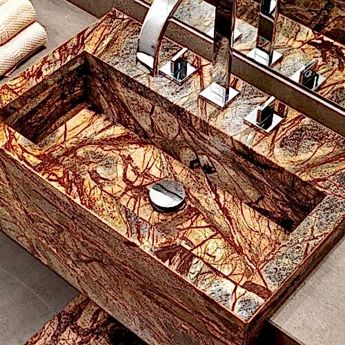 Rain Forest Brown Mermer Tezgah TZ052