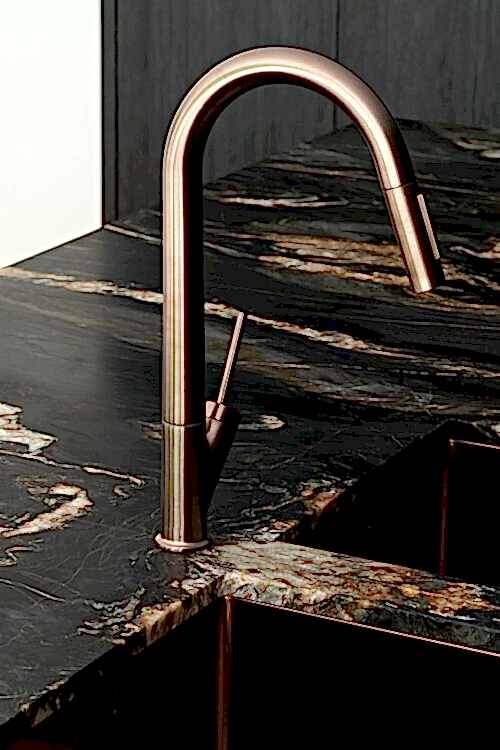 Black & Gold Mermer Tezgah TZ059