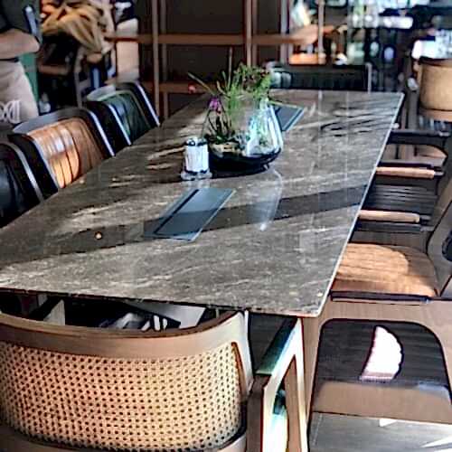 Odea Deep Grey Mermer Çalışma Masası( ÇM-02)