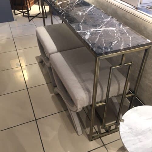 Paris Silver Fantasy Mermer Pirinç Eskitme Ayak Dresuar (DR-141)