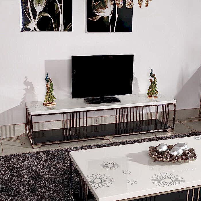 Alya Lake Paslanmaz Ayak Tv Sehpası (Tv-106)